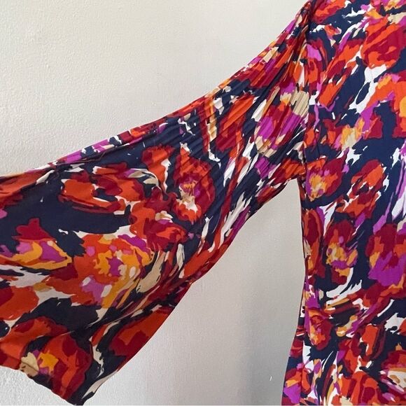 Sunny Leigh hi low button down shirt with pleats size M multicolor - Picture 12 of 16